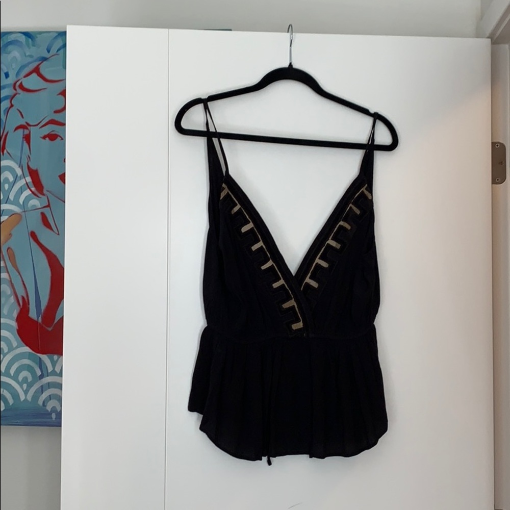 Cinched waist tank top w drawstring in back